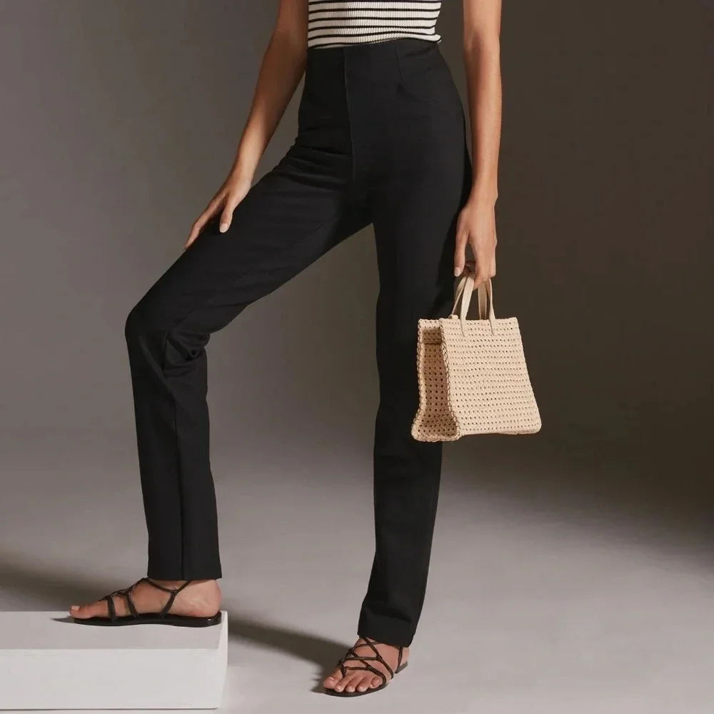 NWT Anthropologie Maeve Black Slim Leggings XS